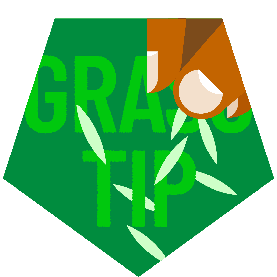 grass tips and grass seed