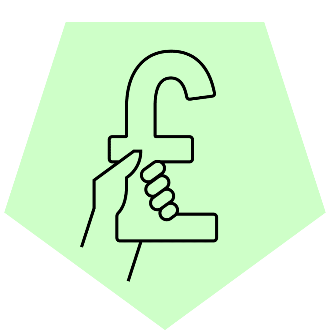 Hand with a pound sign